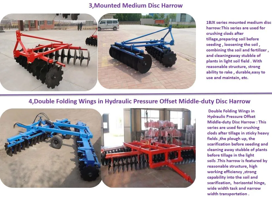 Agricultural Equipment Tractor Tillage Machines Farm Machines Agriculture Hydraulic Disc Harrow Heavy Disc Harrow