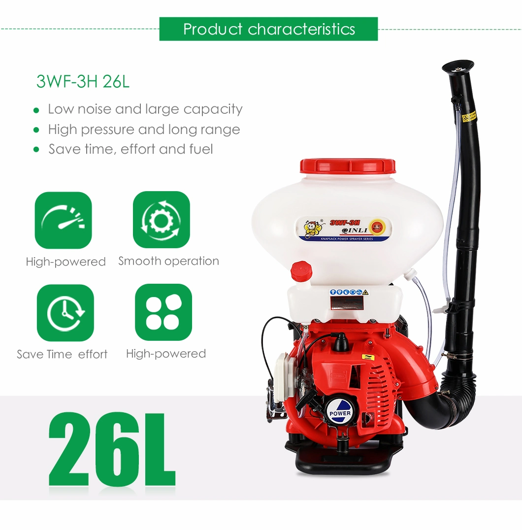 Knapsack Backpack Mist Duster and Duster Machine Mist Blower Mistblower Sprayer 26L /Backpack Agricultural Power Sprayer Gasoline Engine Garden Sprayer