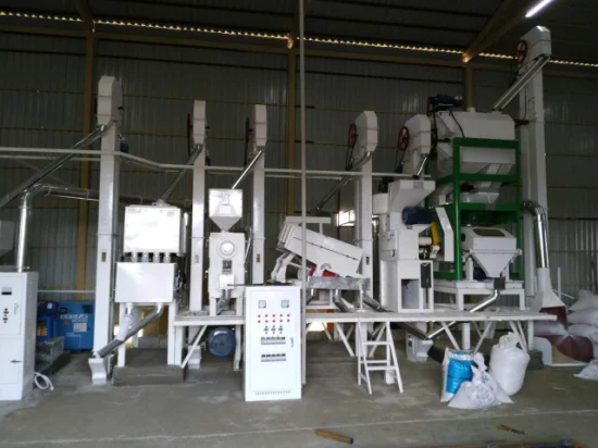 Model 30~40 Integrated Rice Mill Unit Polishing Machine Press Machine Complete Set Rice Milling